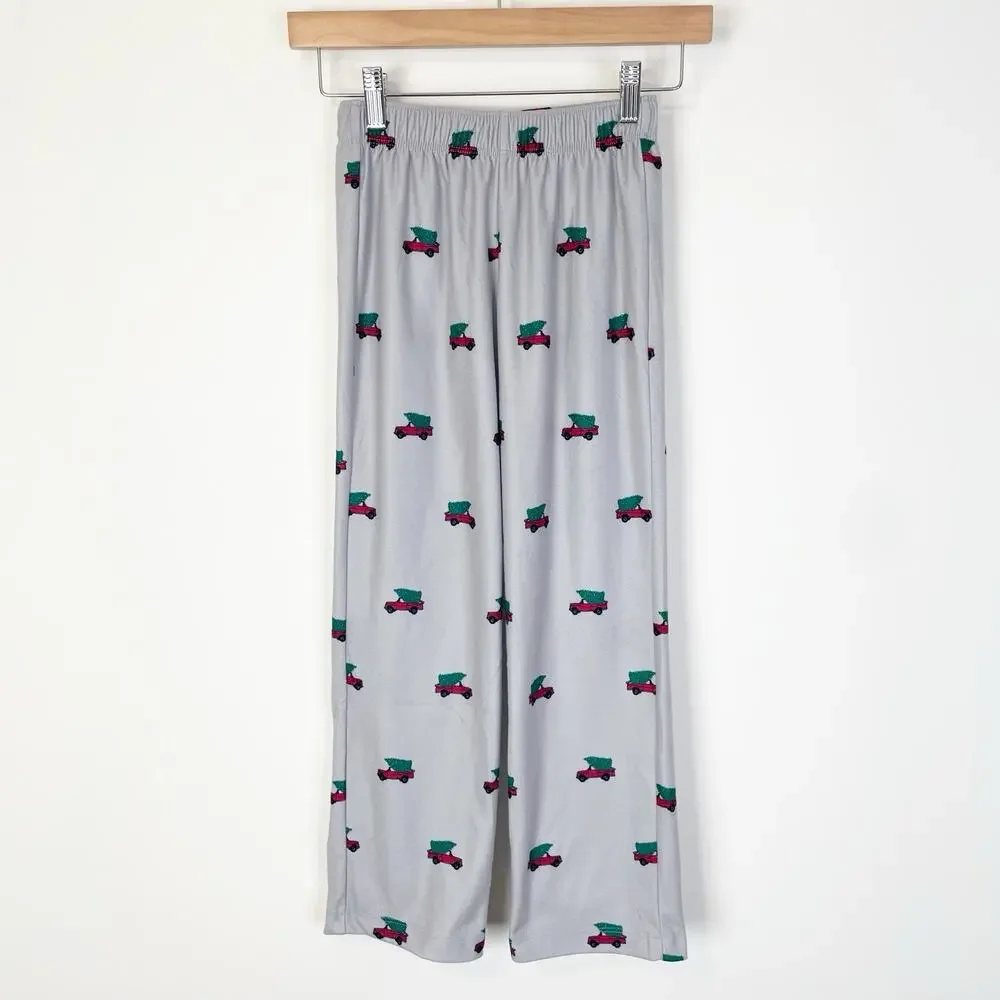 J. Crew Factory Boys' Printed Flannel Pajama Pant Christmas Tree Holiday Med 8-9